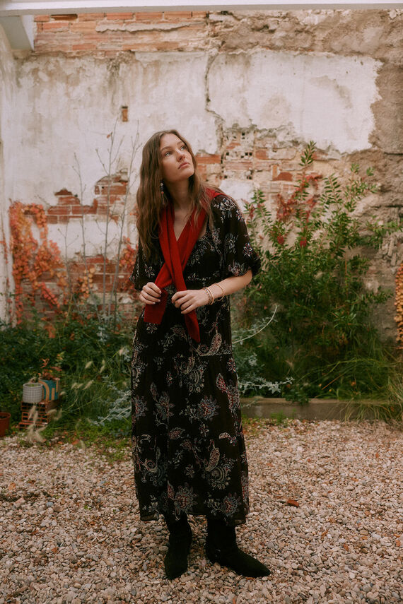 Adela. Vestido estampado