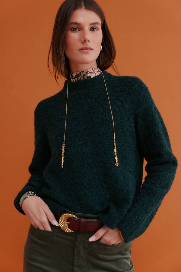 Hoss Intropia Irati. Camisola bouclé Verde