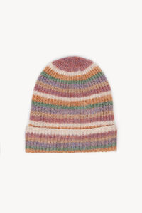 Hoss Intropia Danae. Multi-stripe knit hat Pink