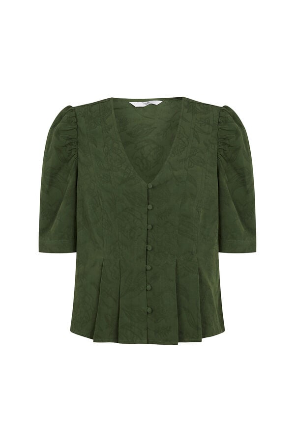 Hoss Intropia Casilda. Blusa rom&acirc;ntica cintada Verde