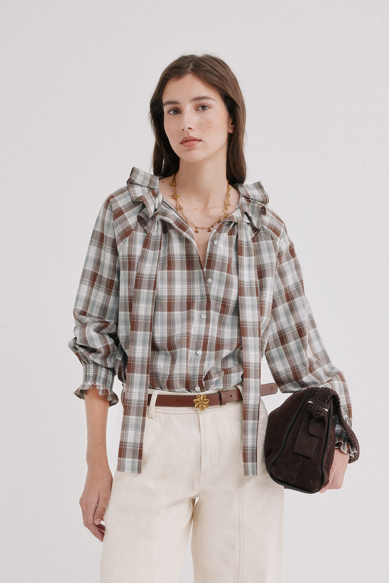 Hoss Intropia Celsa.Blusa cuadros