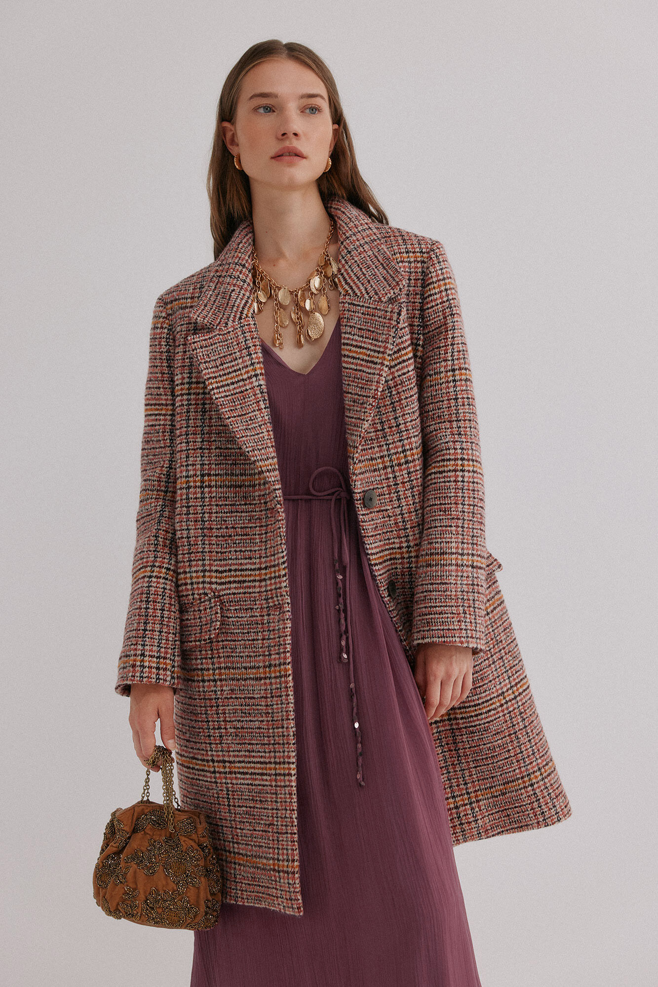 Hoss Intropia Frida. Abrigo a cuadros