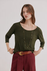 Hoss Intropia Mona. T-shirt gola redonda Verde