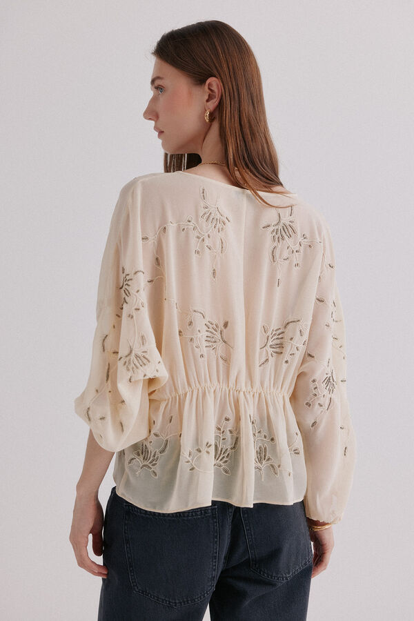 Hoss Intropia Catena. Blusa bordada Verde