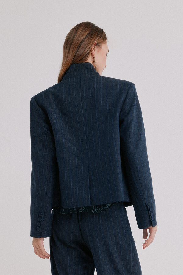 Hoss Intropia Edda. Blazer cropped Azul