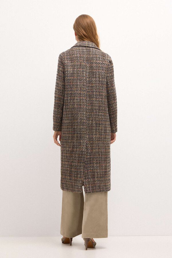 Hoss Intropia Araceli. Long fantasy fabric coat Brown