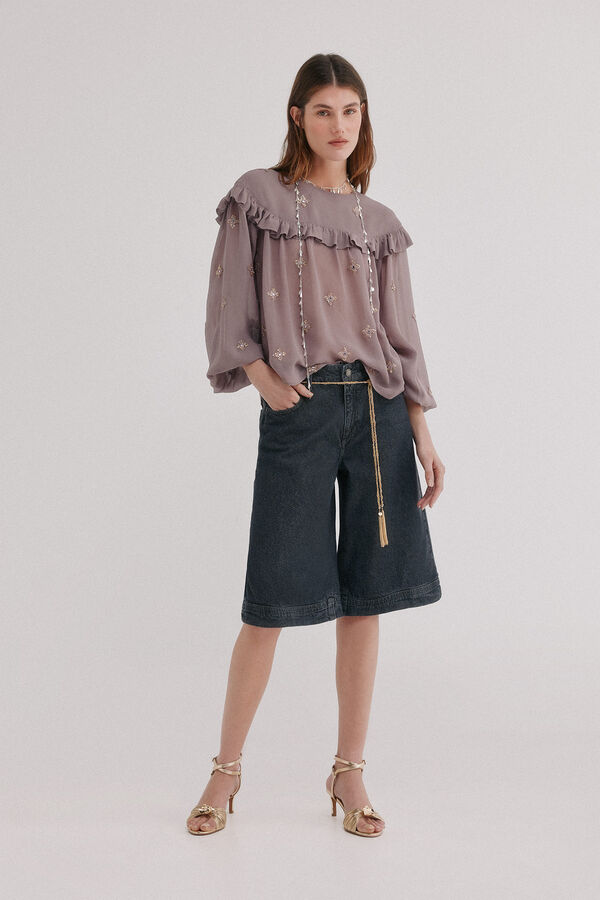 Hoss Intropia C&oacute;sima. Blusa bordada Roxo