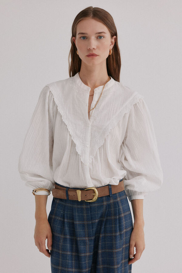 Hoss Intropia Gael. Blusa bordada Ecru