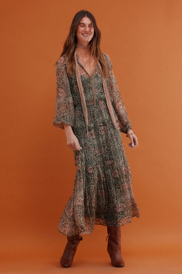 Hoss Intropia Aina. Vestido estampado Verde