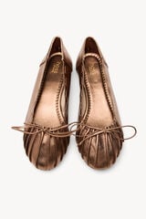 Hoss Intropia Maite. Sabrinas franzidas de pele Castanho