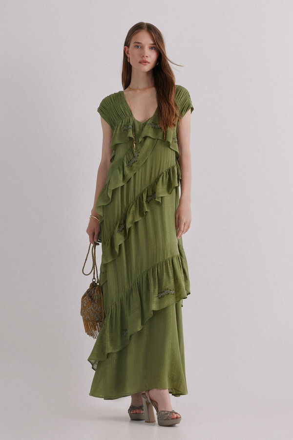 Hoss Intropia Adèle. Vestido bordado Amarillo