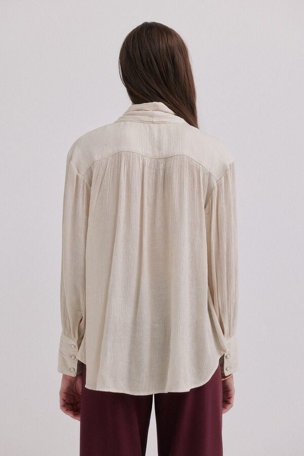 Hoss Intropia Gretel. Blusa com laçada Cinzento