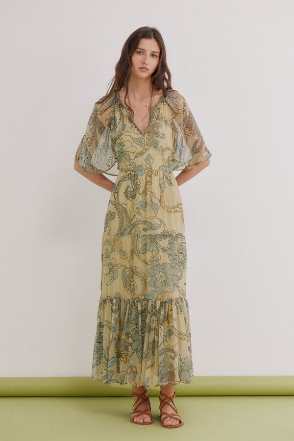 Hoss Intropia Azalea. Vestido floral Verde