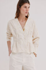Hoss Intropia Gema. Blusa bordada Ecru