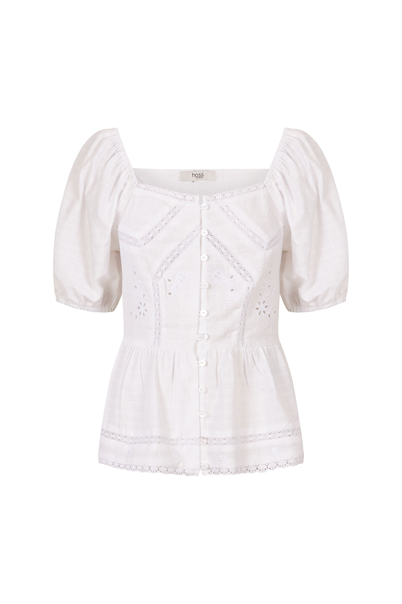 Hoss Intropia Gaia. Blusa peplum rom&acirc;ntica
