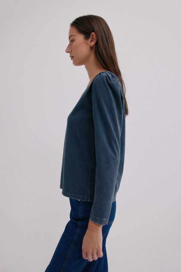 Hoss Intropia Monserrat. T-shirt efeito lavado Azul