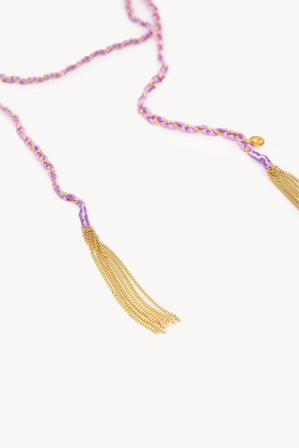 Hoss Intropia Colar longo tran&ccedil;ado Nicole. Dourado