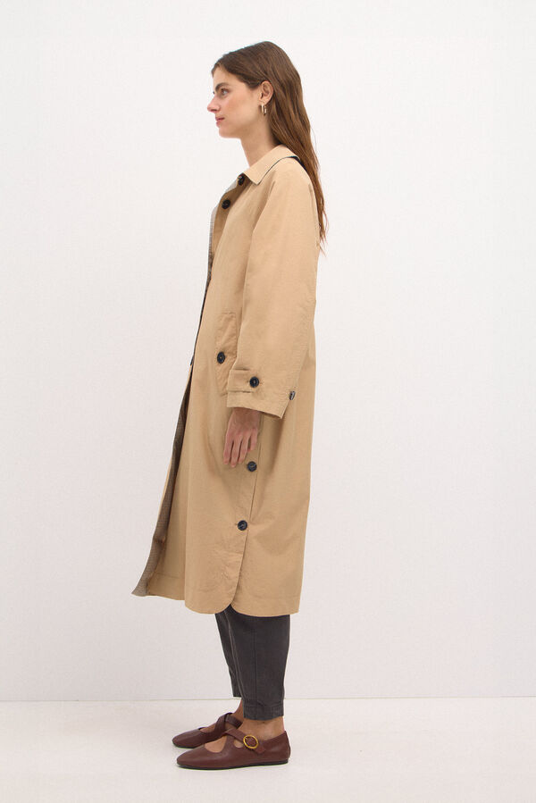 Hoss Intropia Danae. Oversized long trench coat Ivory