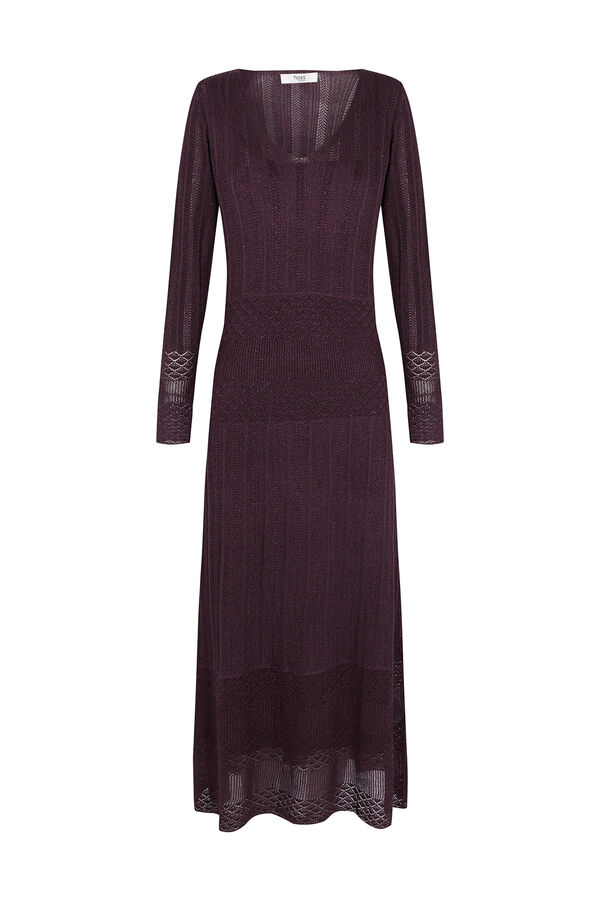 Hoss Intropia Ada. Vestido vazado Roxo