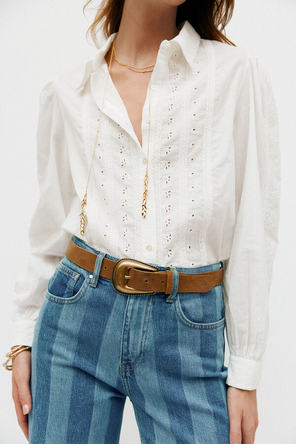 Hoss Intropia Carmen. Blusa minimalista Branco