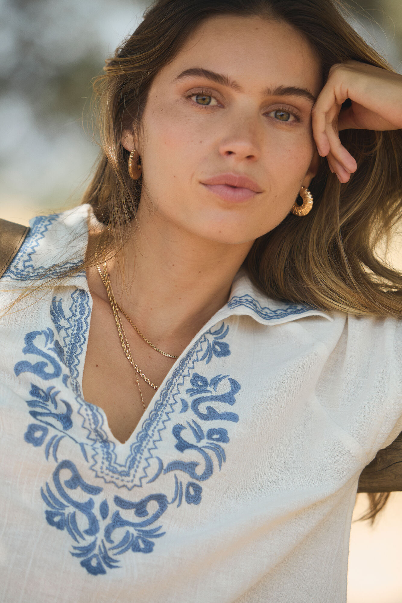 Hoss Intropia Carla. Blusa bordada