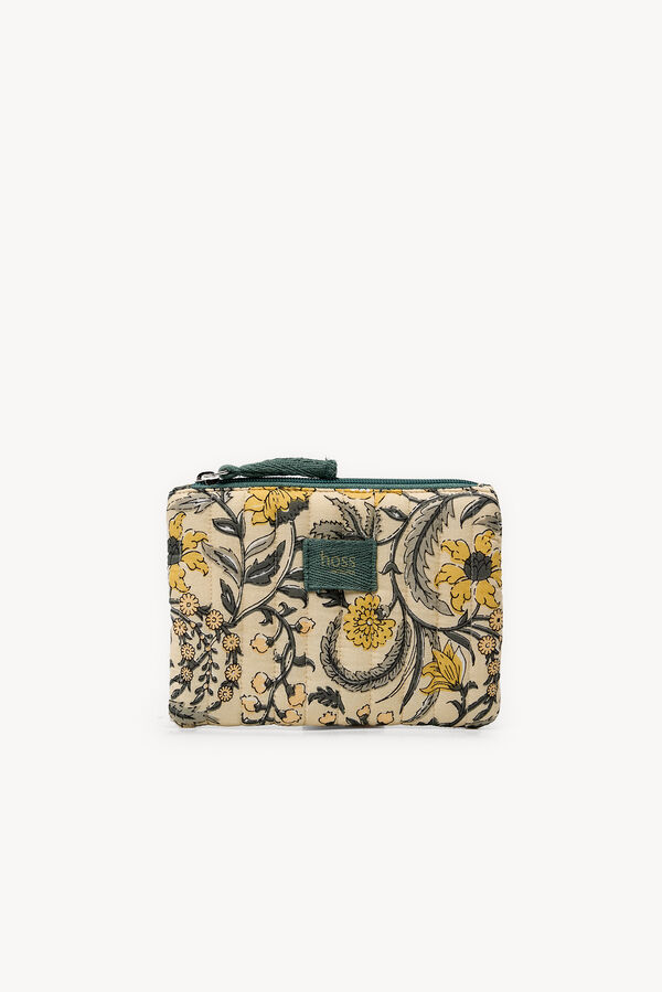 Hoss Intropia Melody. Printed cotton wallet Ivory