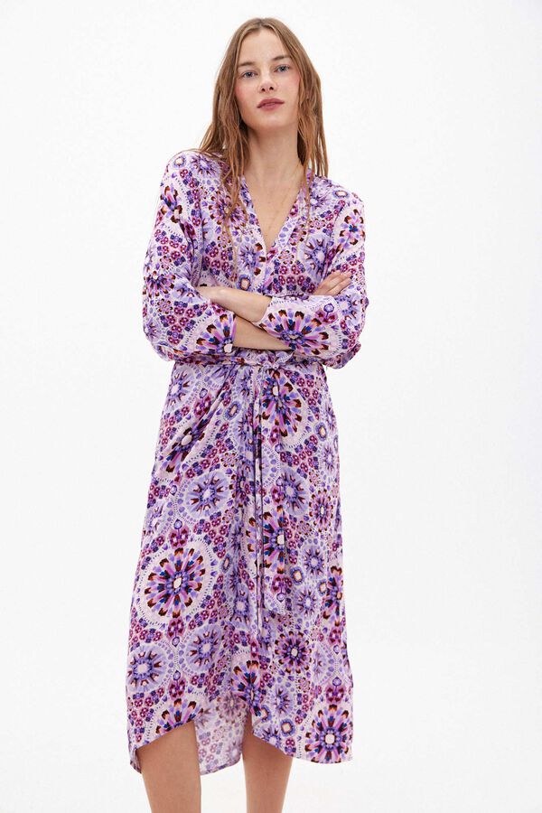 Hoss Intropia Vivian. Printed midi dress Purple