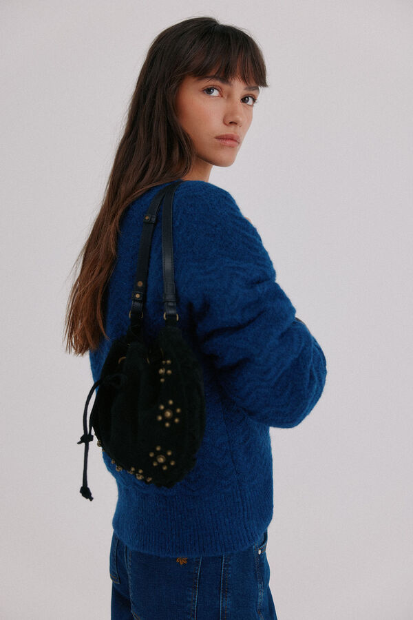 Hoss Intropia Numa. Bolsa de mala de tiracolo de croute Preto