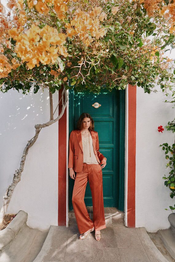 Penélope. Pantalón tejido satinado