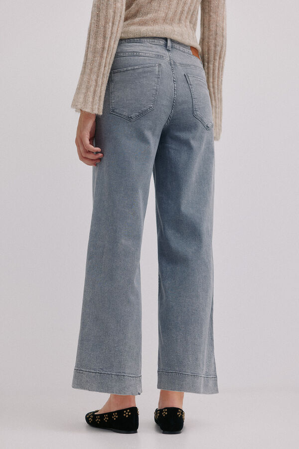 Hoss Intropia Berta. Calça jeans de perna larga Cinzento