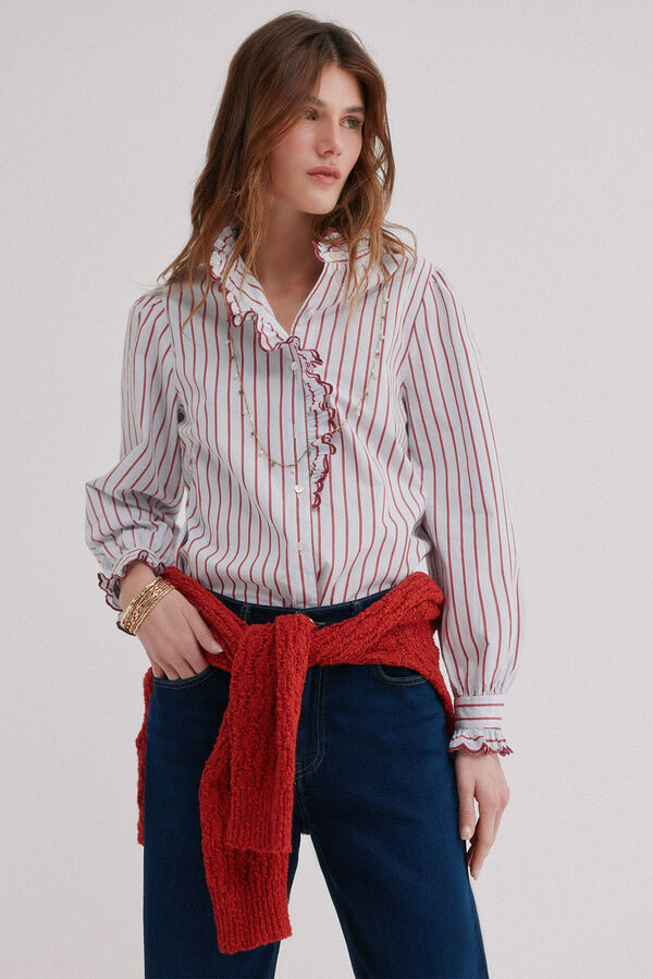 Hoss Intropia Camila. Blusa rom&acirc;ntica Azul