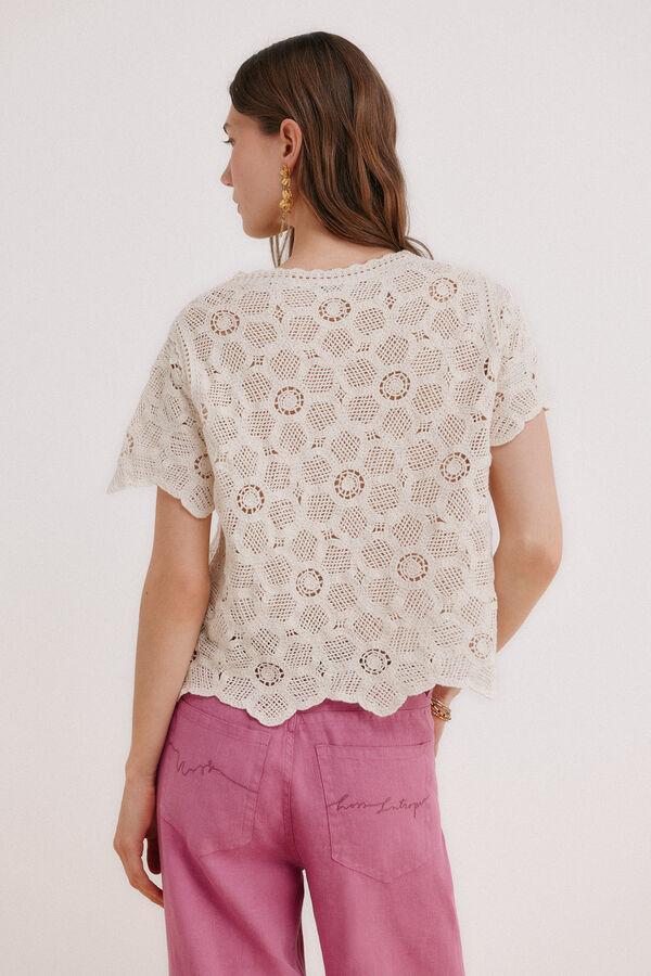 Hoss Intropia Irune.Top crochet Beige