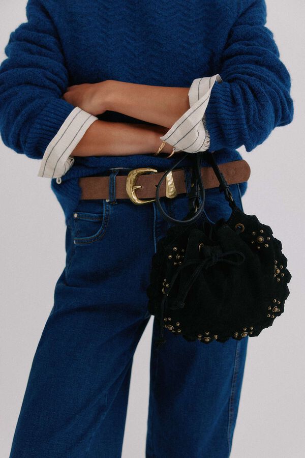 Hoss Intropia Numa. Bolsa de mala de tiracolo de croute Preto