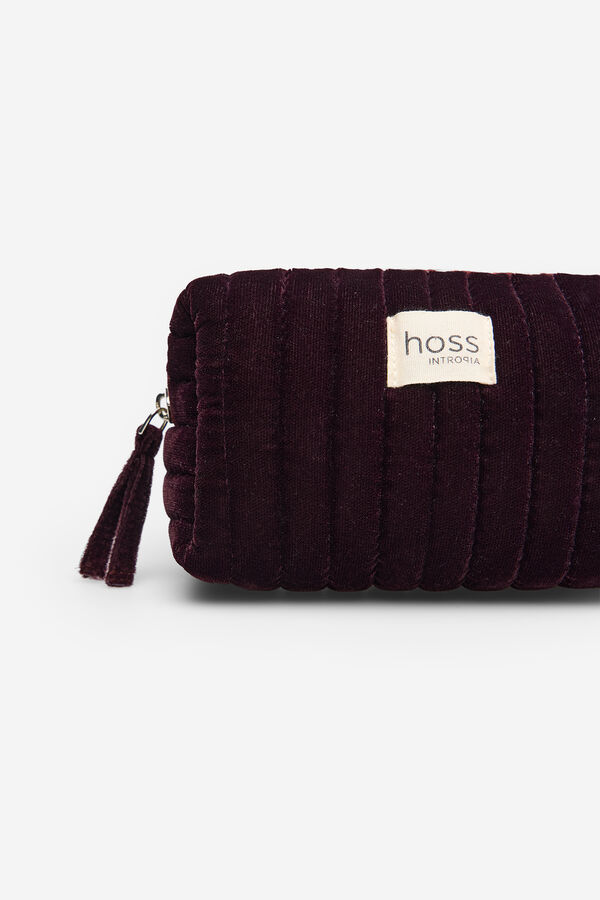 Hoss Intropia Lyssete. Necessaire de veludo acolchoado Vermelho