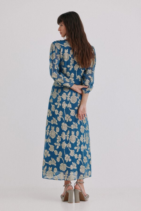 Hoss Intropia Amanda. Vestido jacquard Azul