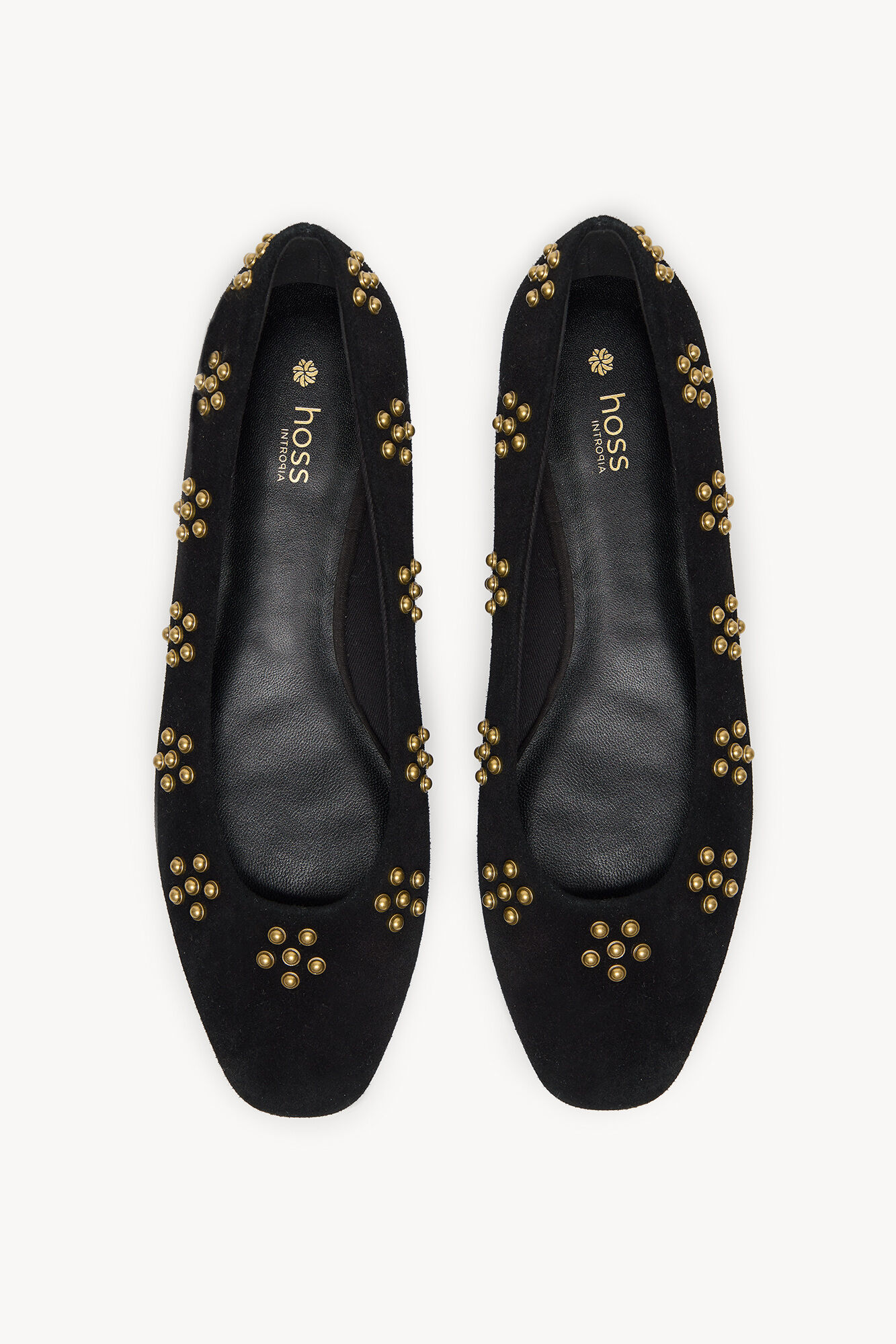 Hoss Intropia Maitane. Bailarinas de croute com tachas