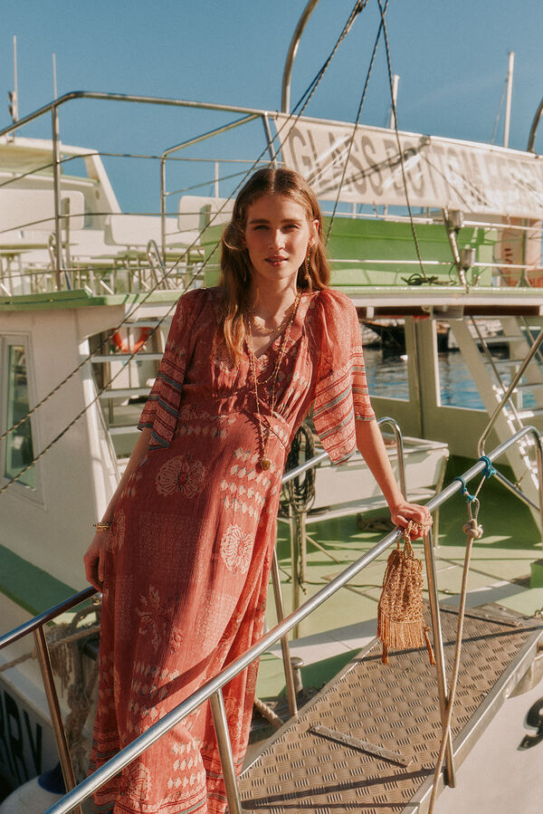 Hoss Intropia Ana. Vestido midi fluido Multicolorido