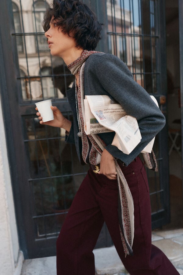 Hoss Intropia Erea. Blazer cropped Gris