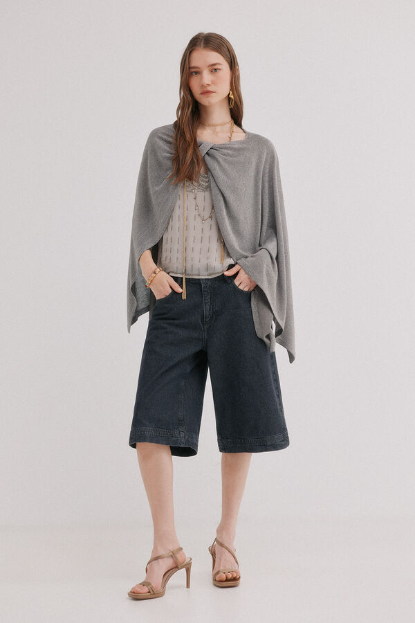 Hoss Intropia Laila. Capa com n&oacute; e brilho Cinzento