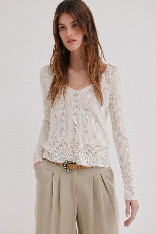 Hoss Intropia Ingrid. Top vazado Roxo