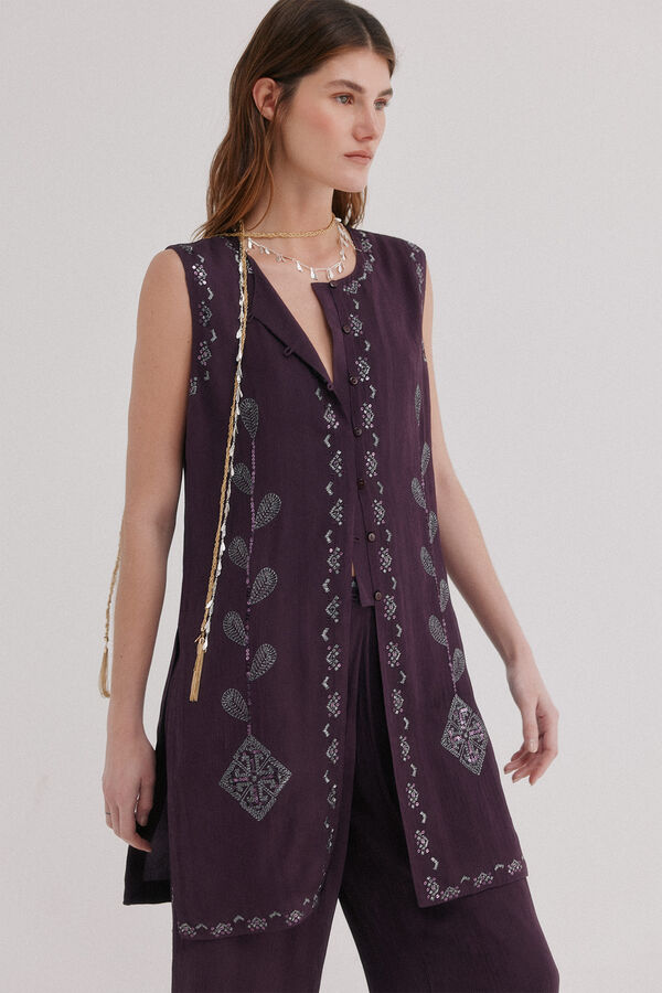 Hoss Intropia Cira. Blusa bordada Roxo