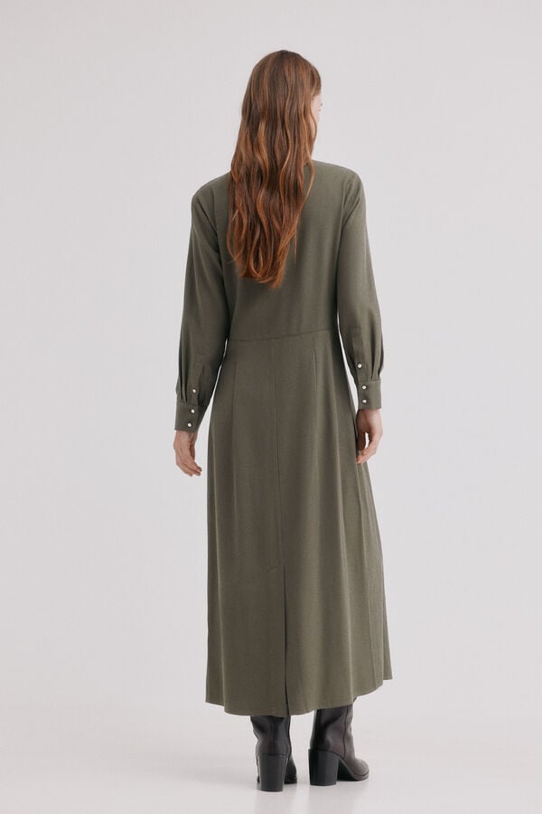 Hoss Intropia Amara. Vestido camiseiro Khaki