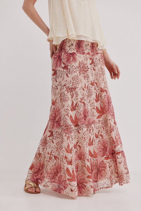 Rachel. Falda larga estampada
