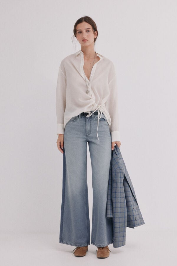 Hoss Intropia Billie. Jeans patchwork Cinzento