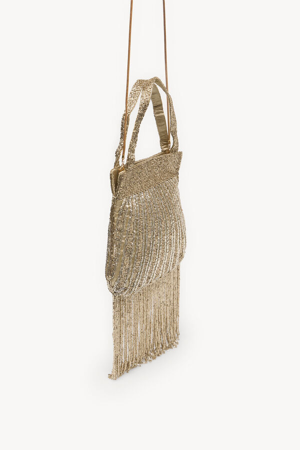Hoss Intropia Naomi. Bolso de abalorios Dorado