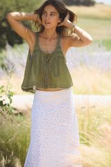 Hoss Intropia Camila. Blusa de lingerie Verde