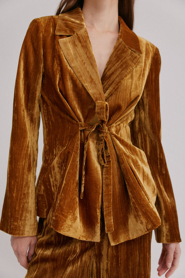 Hoss Intropia Erin. Blazer com laçada Dourado