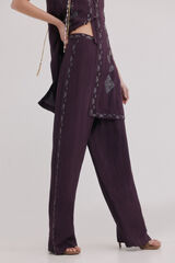 Hoss Intropia Prisca. Cal&ccedil;a bordada Roxo