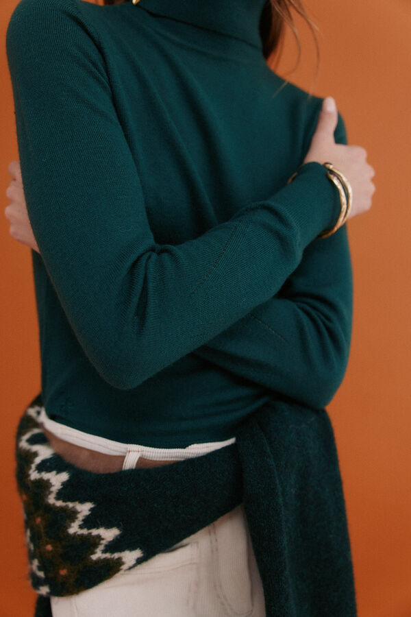 Hoss Intropia Ilse. Jumper turtleneck Green