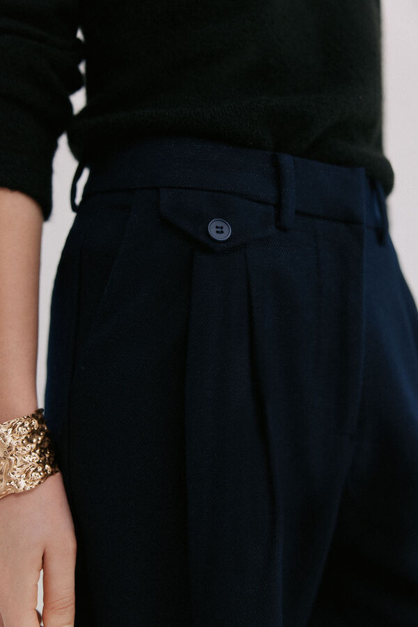 Hoss Intropia Peggy. Calças com pregas Azul